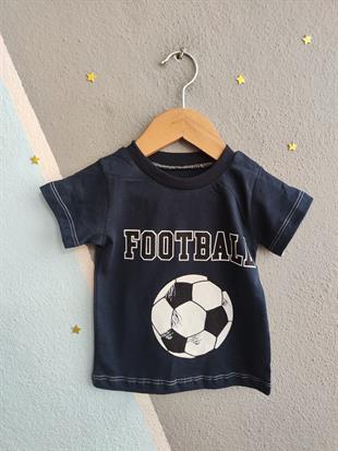 1604 - Futbol Topu Baskılı Aylık Erkek Çocuk Takım - Lacivert