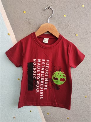 1618 - Future Mode Baskılı Erkek Çocuk Takım- Bordo