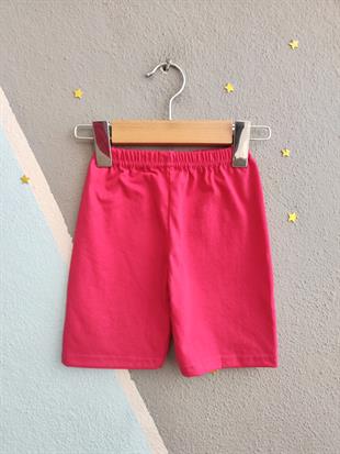 1627 - Karakter Baskılı Kız Çocuk Takımı - Fuşya