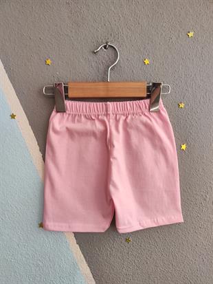 1650 - Karakter Baskılı Sıfır Kollu Kız Çocuk Takımı - Toz Pembe
