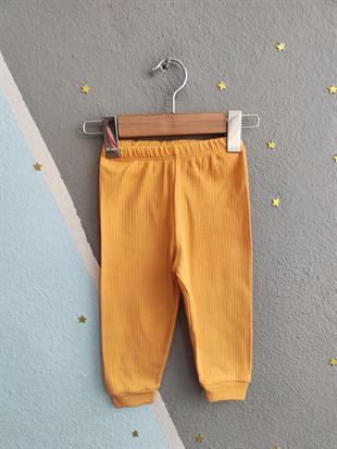 1671 - Papatya Baskılı Mevsimlik Kız Çocuk Takımı - Pembe-Sarı