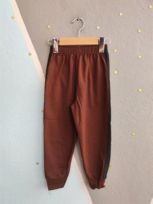 1700 - Wear The Future Baskılı Erkek Çocuk Takım - Acı Kahve
