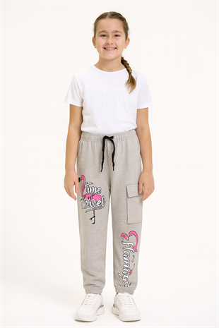 1703 - Time Travel Kız Tek Alt - Gri