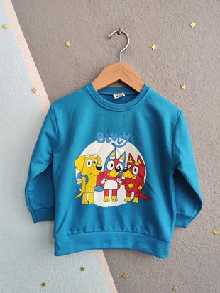 1745 - Karakter Baskılı Mevsimlik Erkek Takımı - Mavi