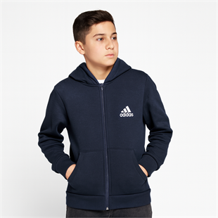 1755 - Ads Baskılı Kapüşonlu Üç İp Unisex Çocuk Hırkası - Lacivert