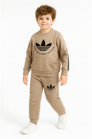 1798 - Always Baskılı Erkek Takım - Bej