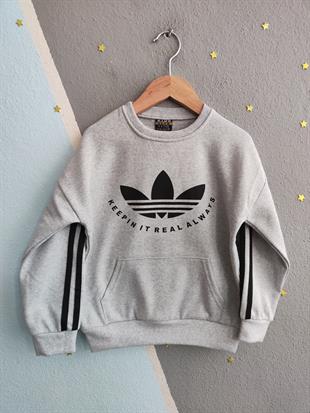 1802 - Always Baskılı 2 İp Kışlık Erkek Çocuk Takım - gri