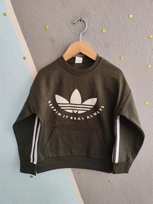 1802 - Always Baskılı 2 İp Kışlık Erkek Çocuk Takım - Haki