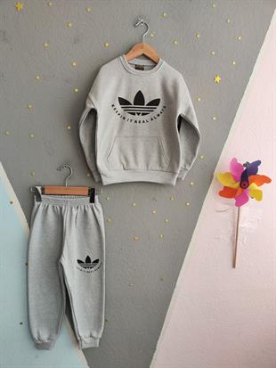 1802 - Always Baskılı 2 İp Kışlık Erkek Çocuk Takım - gri