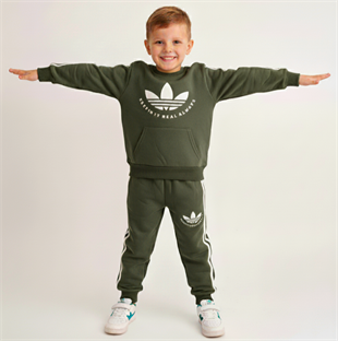 1802 - Always Baskılı 2 İp Kışlık Erkek Çocuk Takım - Haki