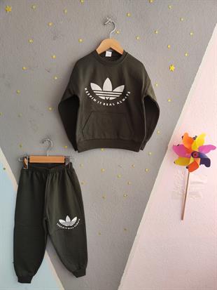 1802 - Always Baskılı 2 İp Kışlık Erkek Çocuk Takım - Haki