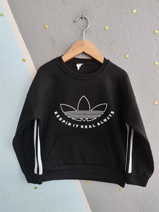 1802 - Always Baskılı 2 İp Kışlık Erkek Çocuk Takım - Siyah