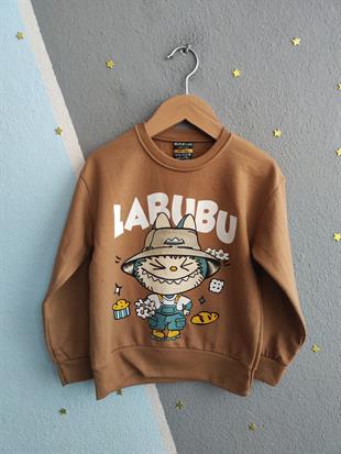 1914 - Karakter Baskılı Erkek Çocuk Takımı - Sütlü Kahve