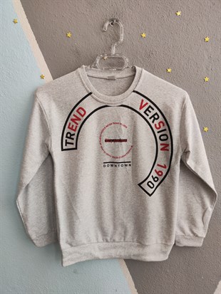 1917 - Trend Baskılı Erkek Çocuk Takım - Gri