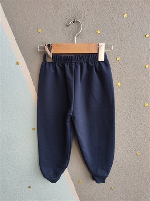 1923 - Aslan Baskılı Mevsimlik Erkek Çocuk Takım - Lacivert - Krem