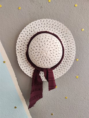 1971 - Bürümcük Kumaş Şapkalı Kız Çocuk Takımı - Mürdüm