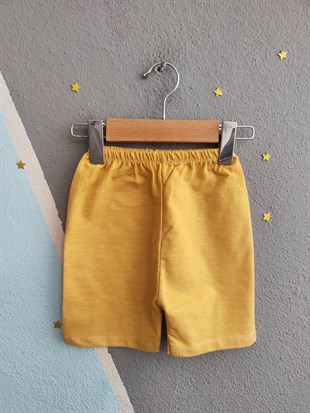 1976 - Çizgili Erkek Bebek Takım - Sarı