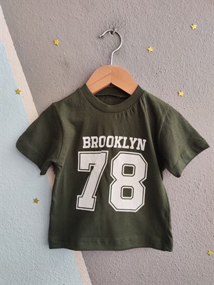 1977 - 78 baskılı Erkek Bebek Takım - Haki