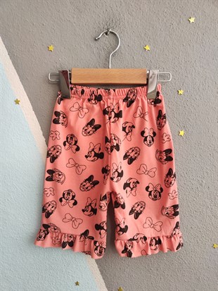 1984 - Karakter Baskılı  Kız Çocuk Takım - Somon