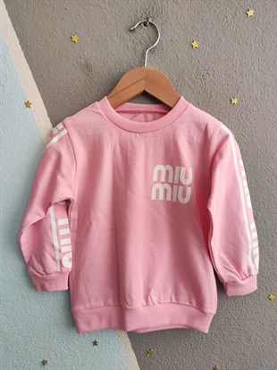 1985 - Sportif Baskılı Kız Çocuk Takım - Pembe