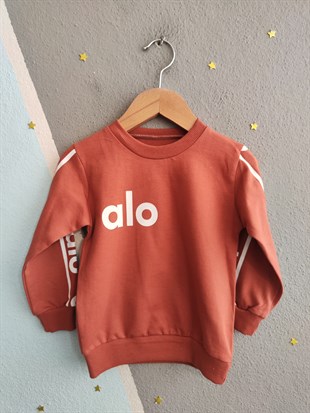 1985 - Sportif Baskılı Unisex Çocuk Takım - Taba