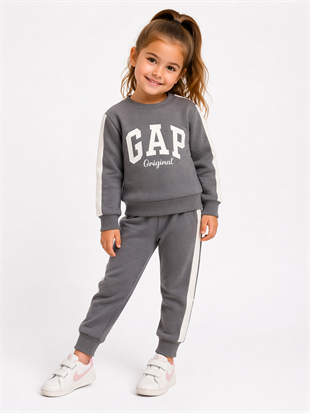 1986 - Original Baskılı Unisex Çocuk Takım - Füme