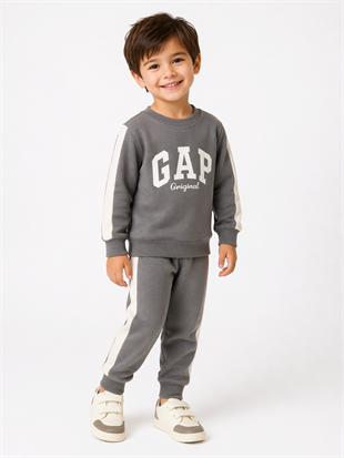 1986 - Original Baskılı Unisex Çocuk Takım - Füme