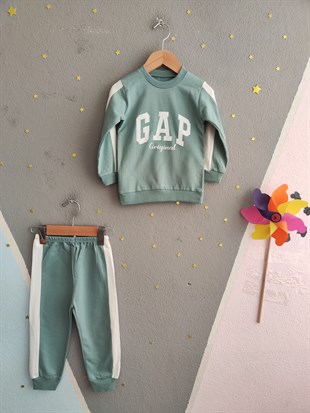 1986 - Original Baskılı Unisex Çocuk Takım - Yeşil