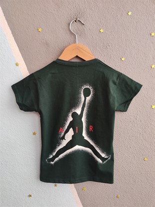 1995 - Basketbol Temalı Eşofman Altı Lastikli Erkek  Çocuk Takımı - Haki