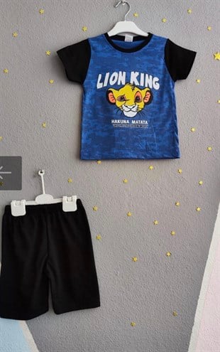 1999 - Karakter Baskılı Yazlık Erkek Çocuk Takım- saks