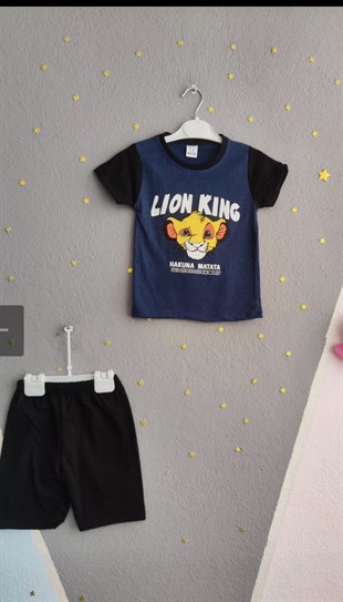 1999 - Karakter Baskılı Yazlık Erkek Çocuk Takım- Lacivert