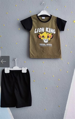 1999 - Karakter Baskılı Yazlık Erkek Çocuk Takım- Asker Yeşili