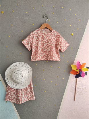 2000 -Güneş Bahçesi Seti Kız Çocuk Takımı - Gül kurusu