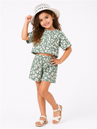 2000 -Güneş Bahçesi Seti Kız Çocuk Takımı - Yeşil