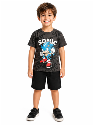 2005 - Karakter Baskılı Erkek Çocuk Takım - Füme