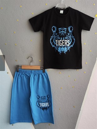 2009 - Tigers Baskılı Yazlık Erkek Takım - Mavi
