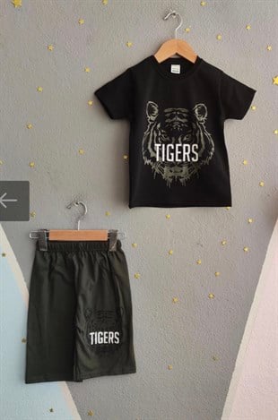 2009 - Tigers Baskılı Yazlık Erkek Takım - Haki