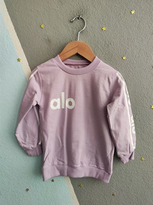 2010 - Sportif Baskılı Unisex Çocuk Takım - Lila
