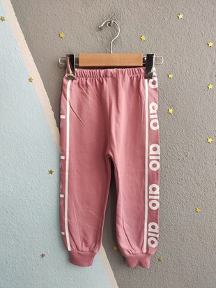 2010 - Sportif Baskılı Unisex Çocuk Takım - Gül Kurusu