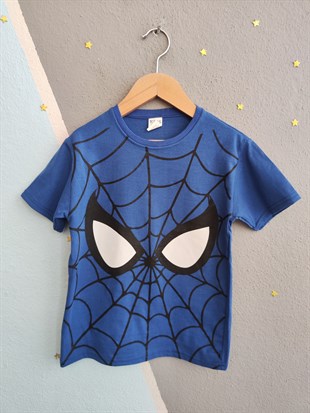 2013 -  Karakter Baskılı Şortlu Erkek Çocuk Takım - Saks