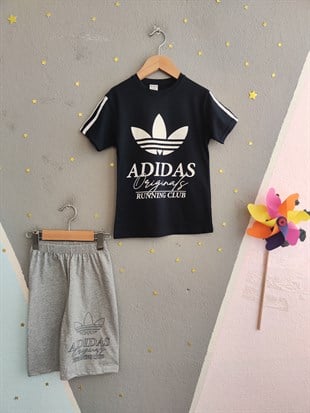 2014 -  Originals  Baskılı Şortlu Erkek Çocuk Takım - Lacivert