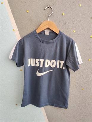 2015 - Baskılı Şortlu Erkek Çocuk Takım - Koyu mavi