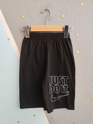 2015 - Baskılı Şortlu Erkek Çocuk Takım - Mavi