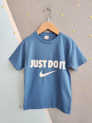 2015 - Baskılı Şortlu Erkek Çocuk Takım - Mavi