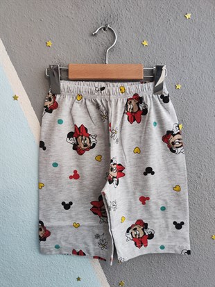 2018 - Mn. Karakter Baskılı Kız Çocuk Takımı - Gri - Kırmızı