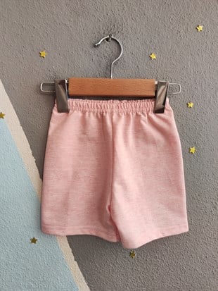 2056 -Çiçek  Baskılı Kız Bebek Takım- Toz pembe