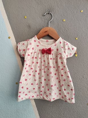 2073 - Fiyonklu Kapri Taytlı Kız  Bebek Takım - Beyaz - Fuşya