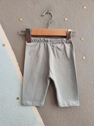 2073 - Fiyonklu Kapri Taytlı Kız  Bebek Takım -Karışık  Kirazlı Krem - Yeşil