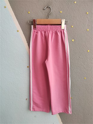 2128 - Altı Şeritli Kız Çocuk Takım - Pembe