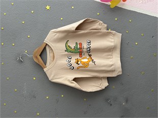 2149 - Hayvan Baskılı Erkek Çocuk Takımı - Bej - Mint